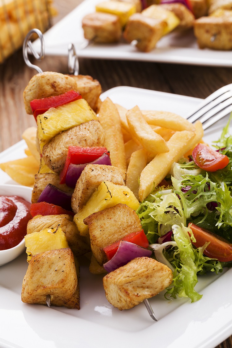 Hawaiian Chicken Kebabs