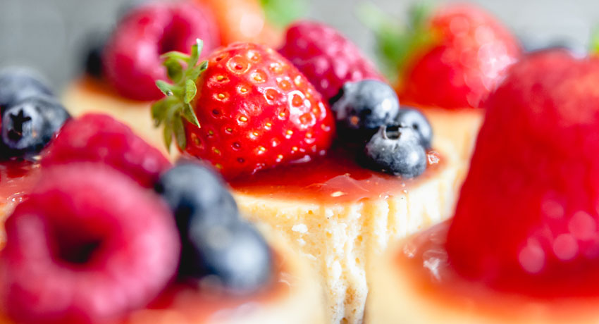 Mini summer cheesecakes 