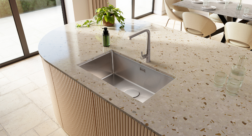 Rangemaster Kube stainless steel inset or undermount sink