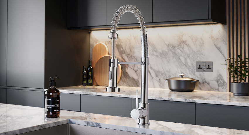 Pro Spray single lever tap in Chrome