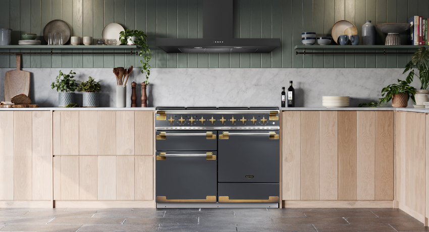 Elise Luxe in Slate with Antique Brass
