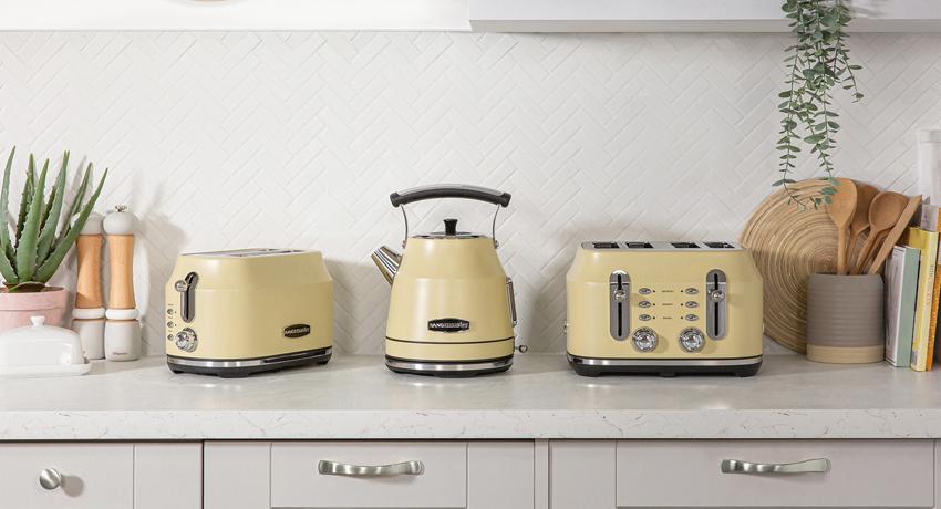 cream kettle and toaster