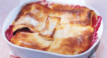 Raspberry Bread and Butter Pudding