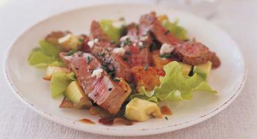 Grilled Steak and Bacon Salad with a Roquefort Dressing