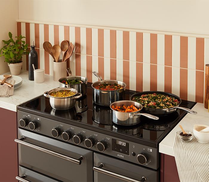 Five-zone induction hob 